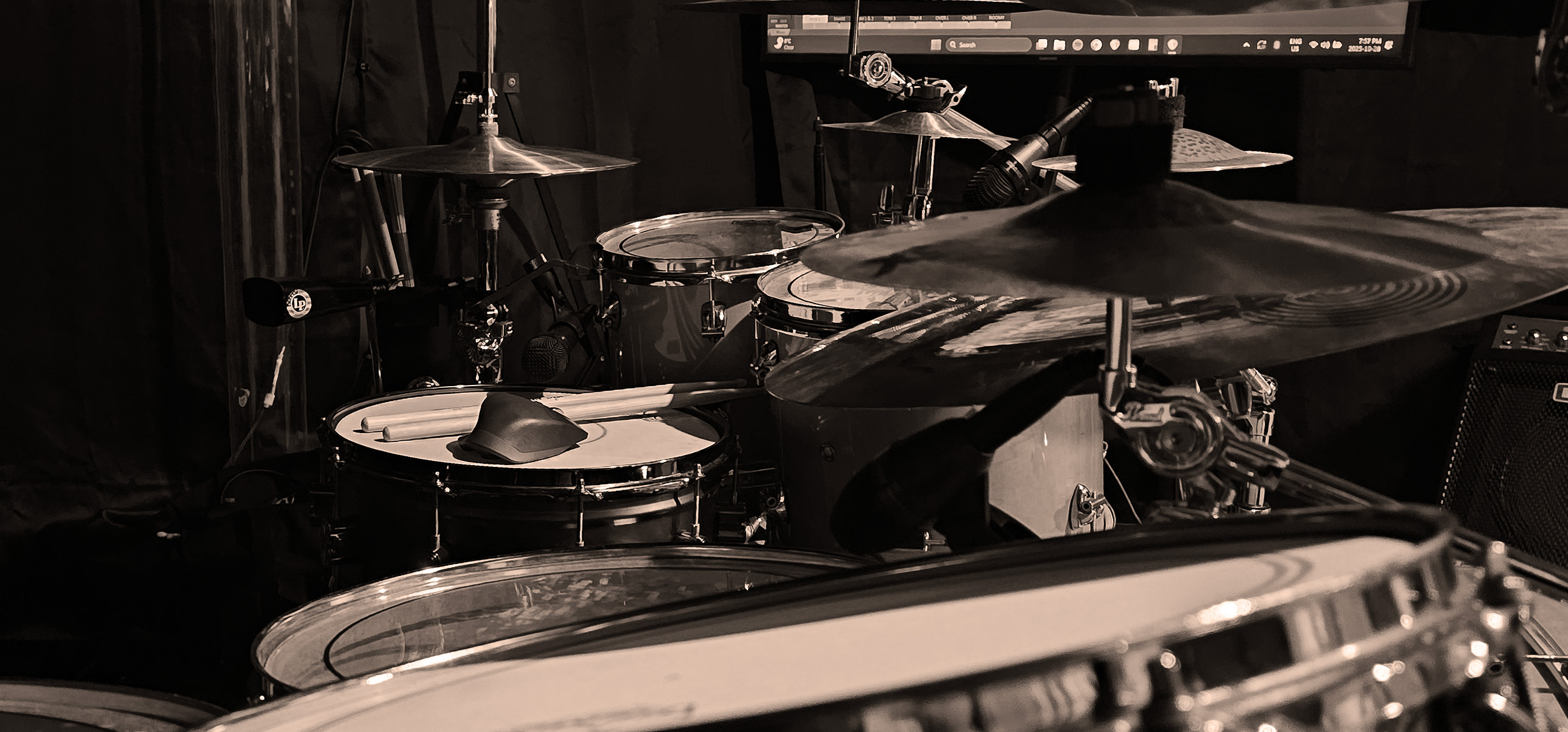 Project studio — drum kit